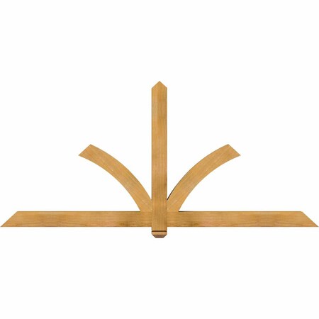 Ekena Millwork Redmond Rough Sawn Timber Gable Bracket, Western Red Cedar, 84"W x 38"H x 4"D x 4"F, 11/12 Pitch GBW084X38X0404RED00RWR